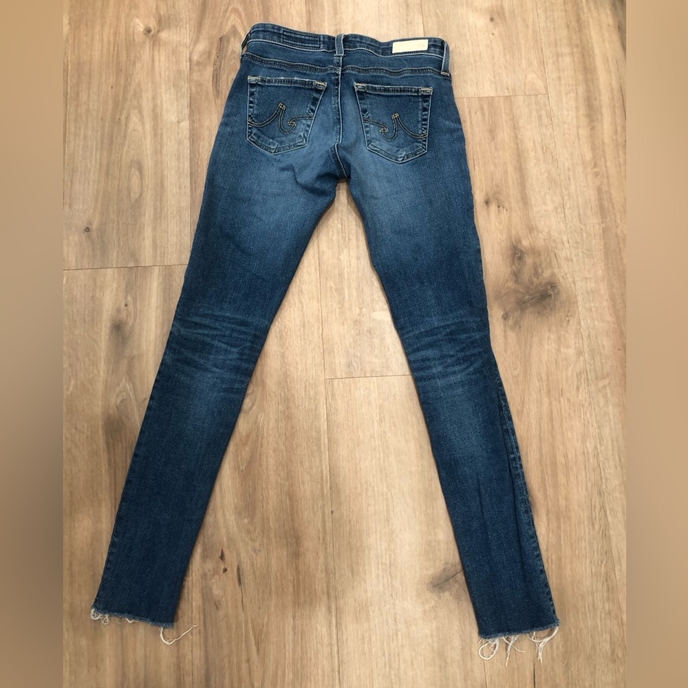 AG Jeans super skinny ankle raw hem